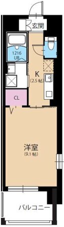 庄内駅 徒歩3分 5階の物件間取画像